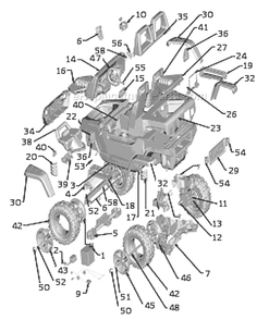 Page A Diagram and Parts List for T3264  Power Wheels Ride-On Cars